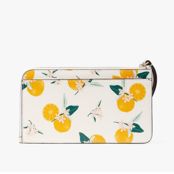 Kate Spade Lucy Orange Toss Printed Medium L-Zip Wristlet
Cream Multi
NWT - Picture 6 of 16